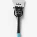 Small glossy tube mockup