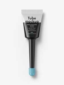 Small glossy tube mockup