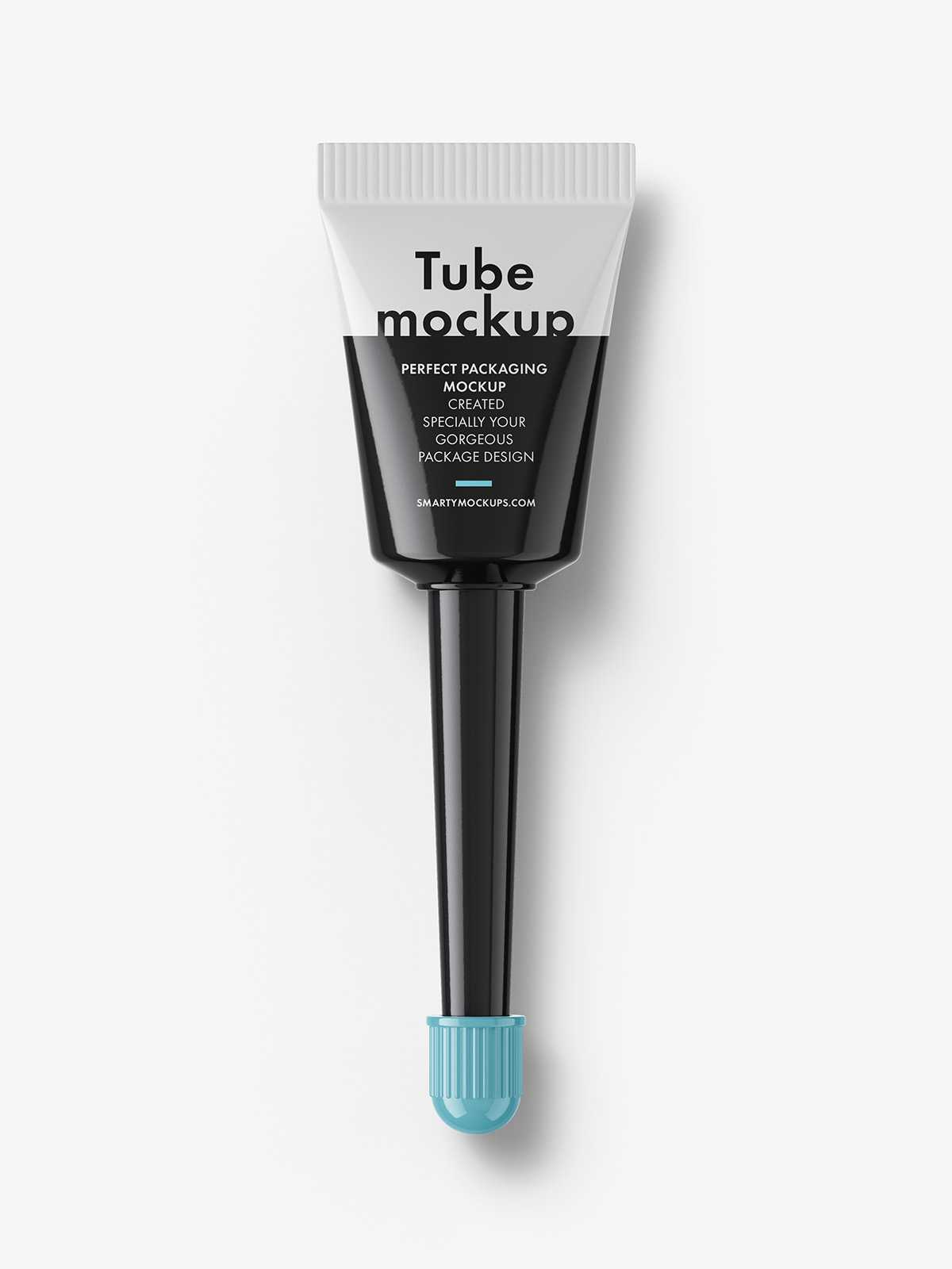 Small glossy tube mockup