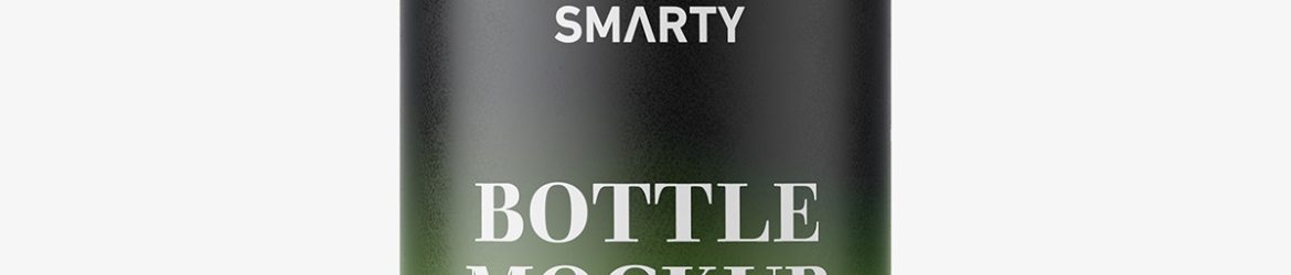 Small green bottle with flip top mockup Small green bottle with flip top mockup