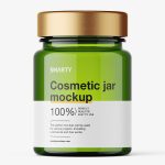 Small green jar mockup