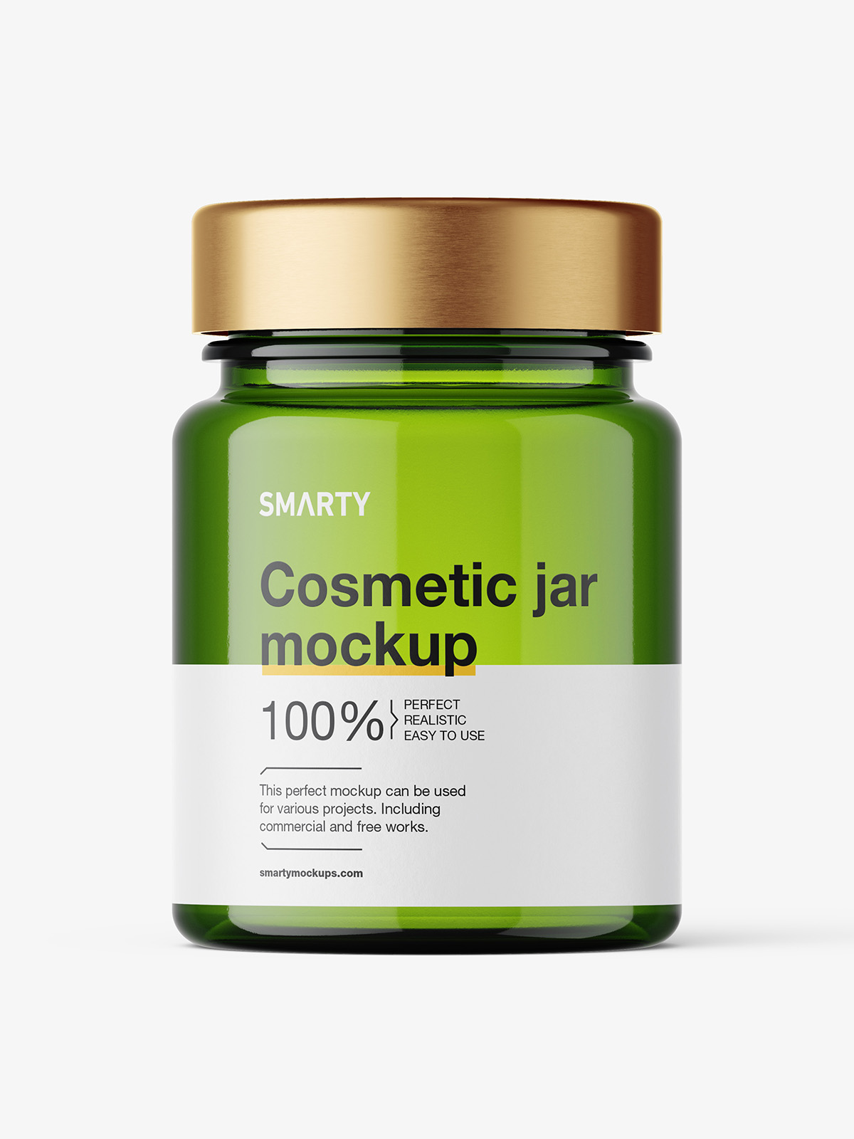 Small green jar mockup