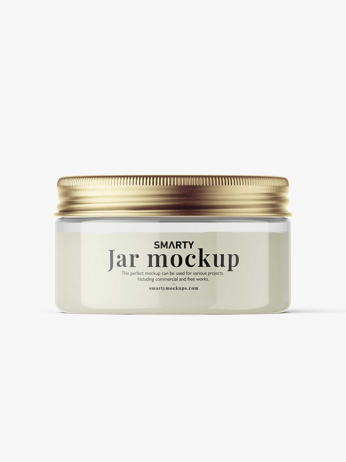 Small jar with cream mockup