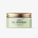 Small jar with powder mockup