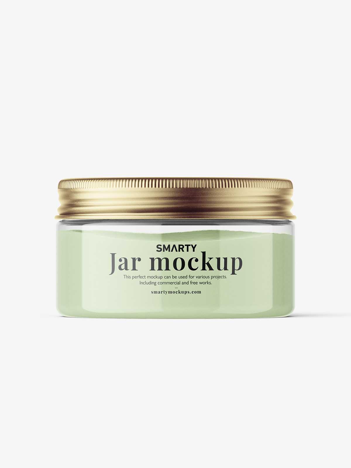 Small jar with powder mockup
