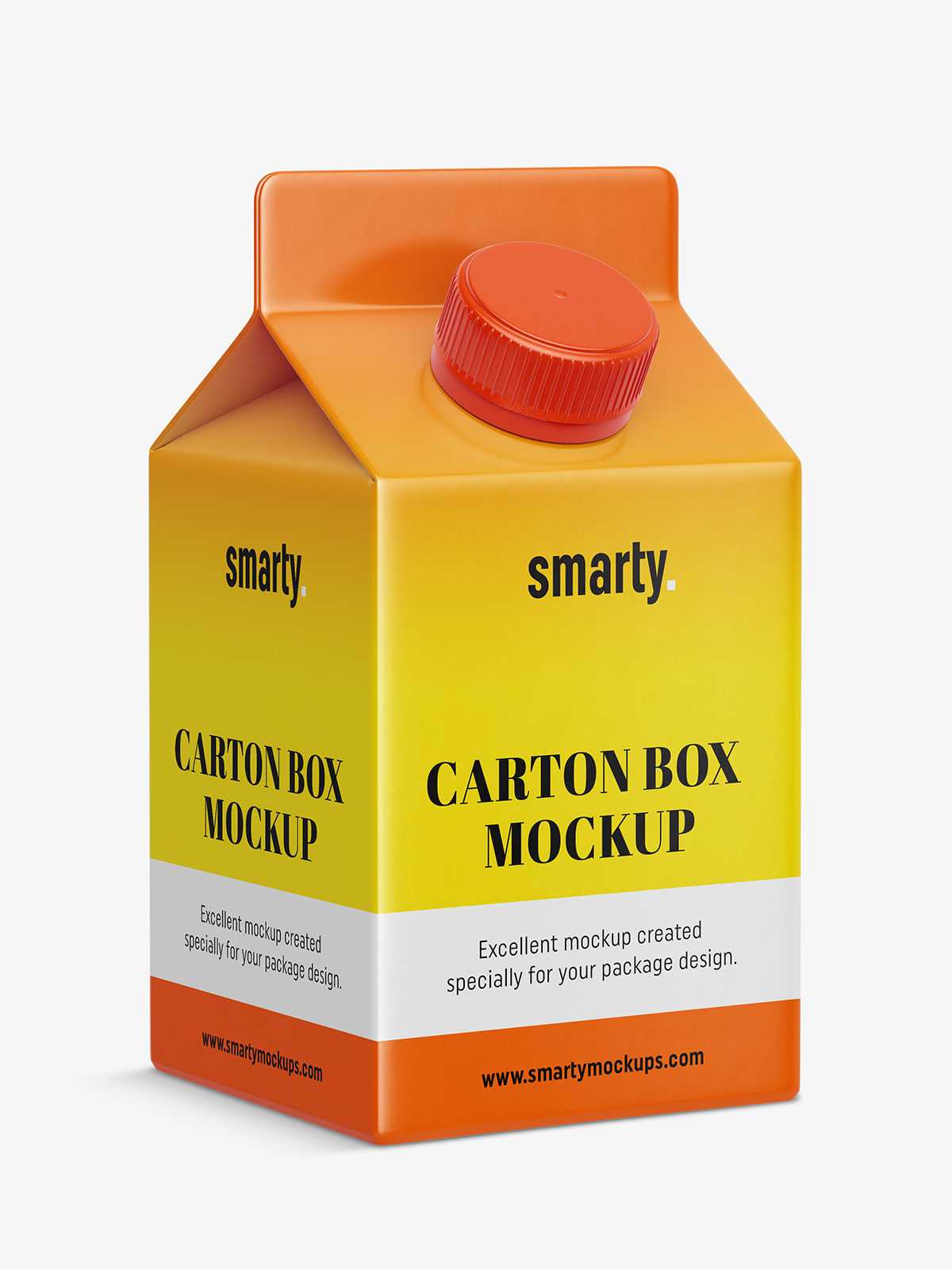 Small juice carton mockup