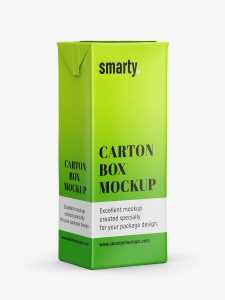 Small juice carton mockup