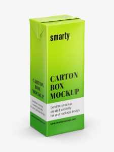 Small juice carton mockup