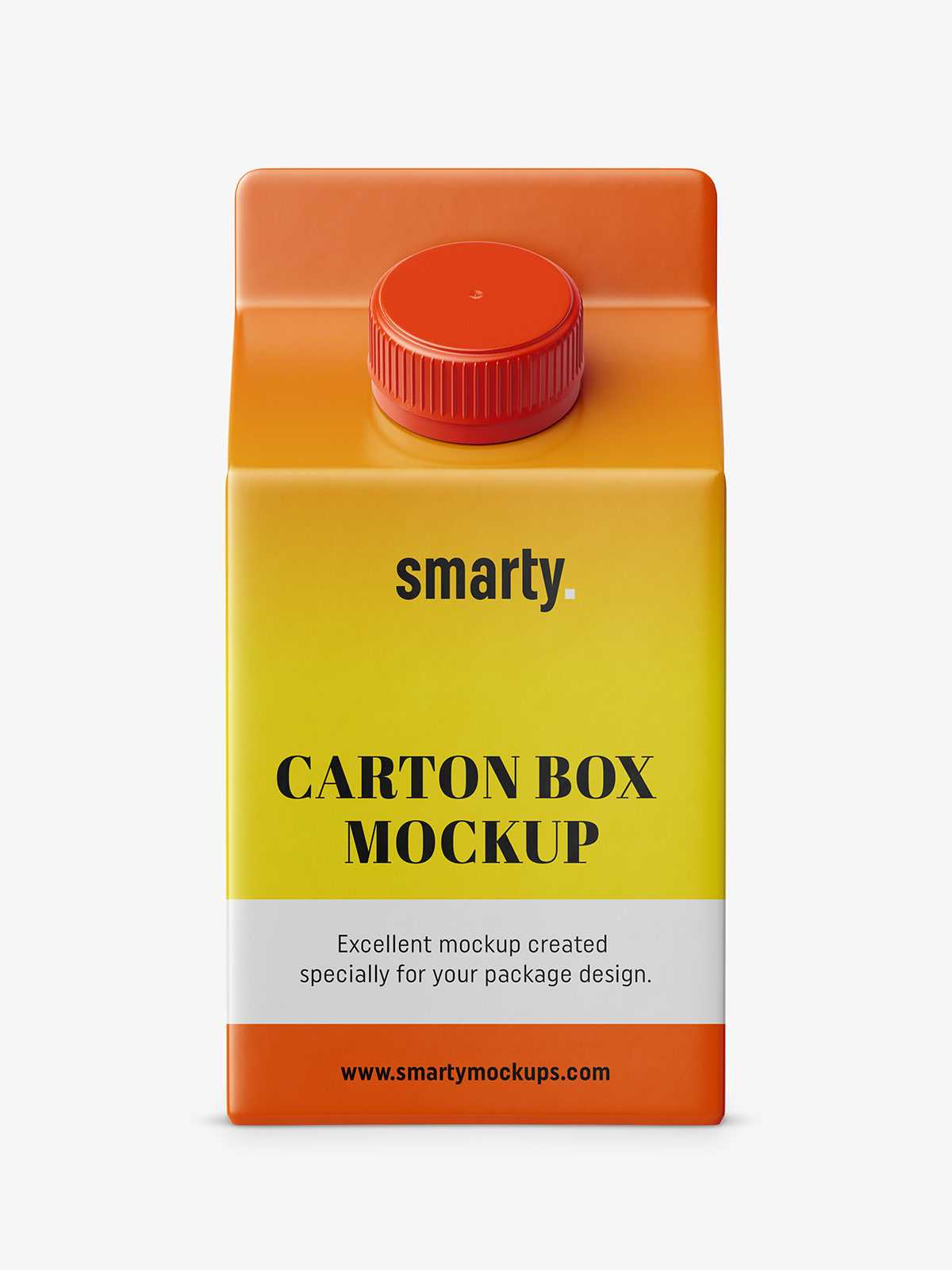 Small juice carton mockup