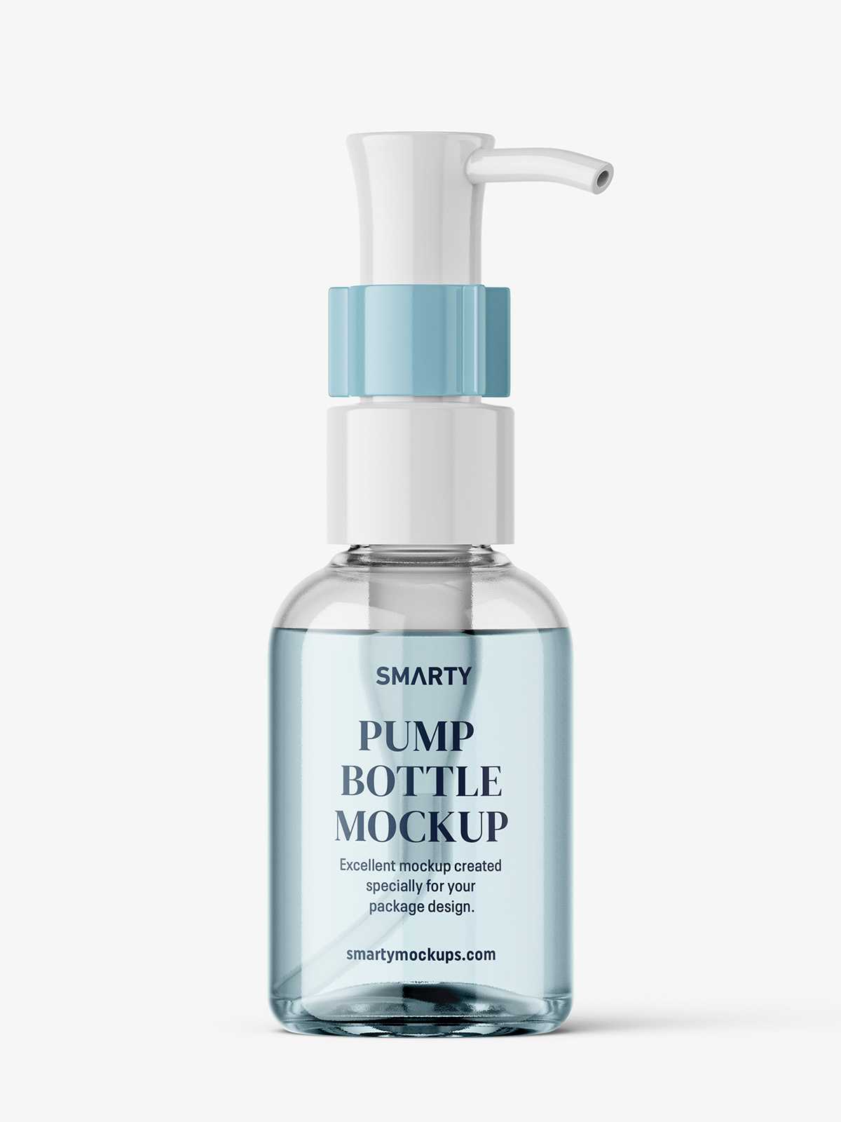 Small liquid bottle with dispenser mockup