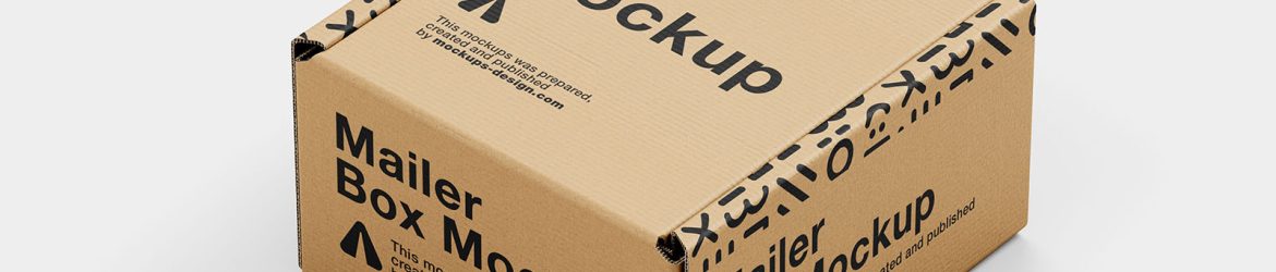 Small mailer box mockup Small mailer box mockup