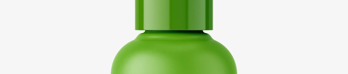 Small matt bottle with dispenser mockup