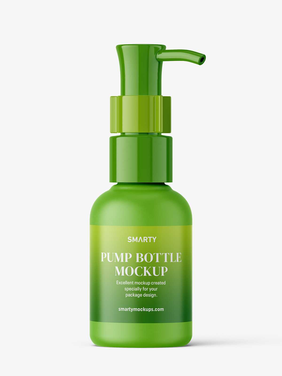 Small matt bottle with dispenser mockup