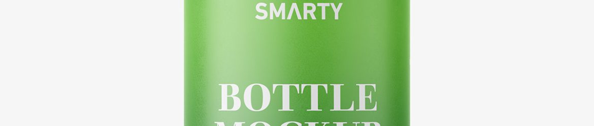 Small matt bottle with flip top mockup
