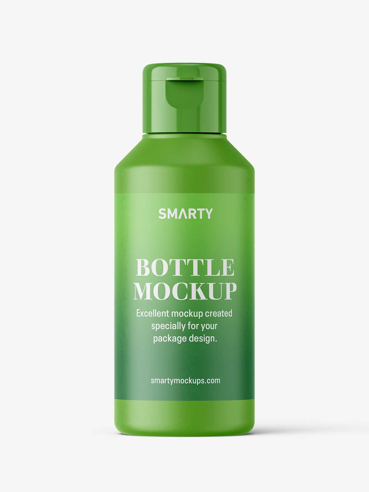 Small matt bottle with flip top mockup