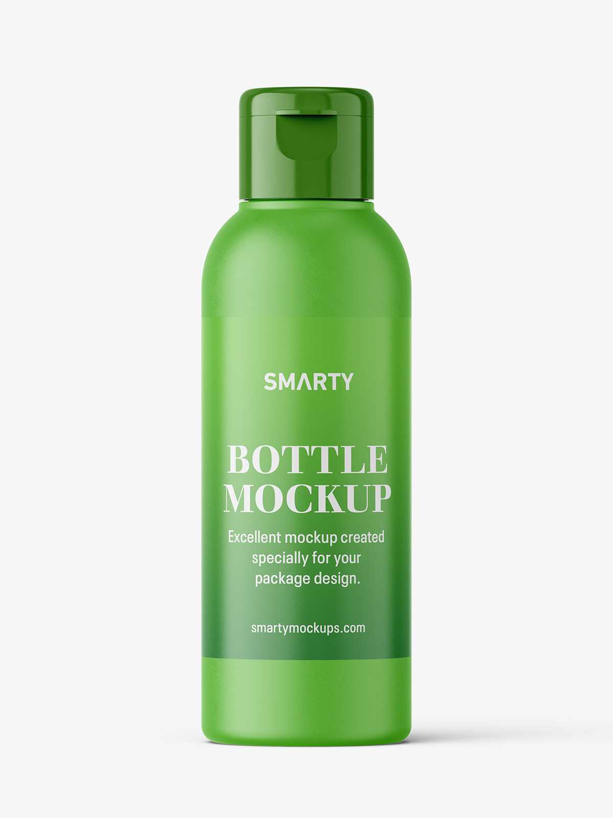 Small matt bottle with flip top mockup