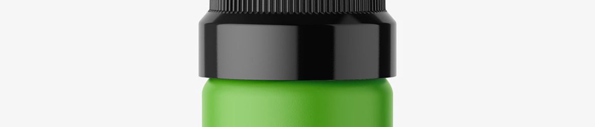 Small matt bottle with push spray mockup