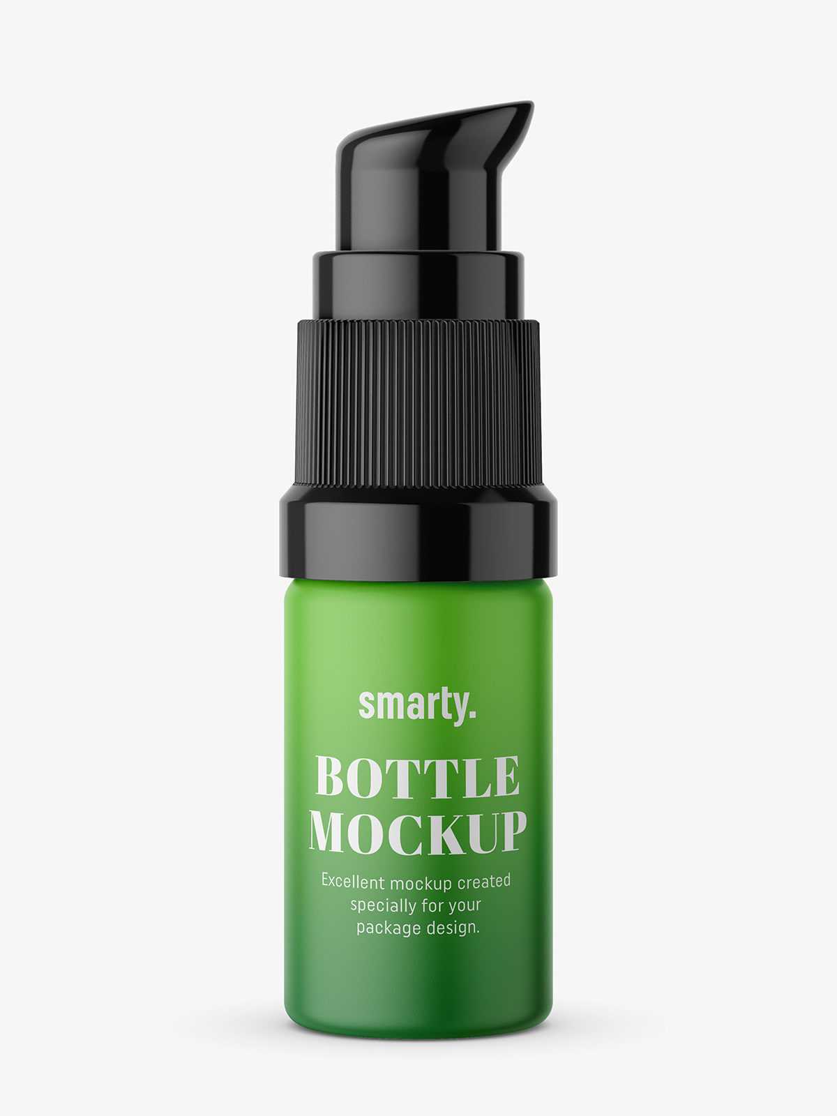 Small matt bottle with push spray mockup