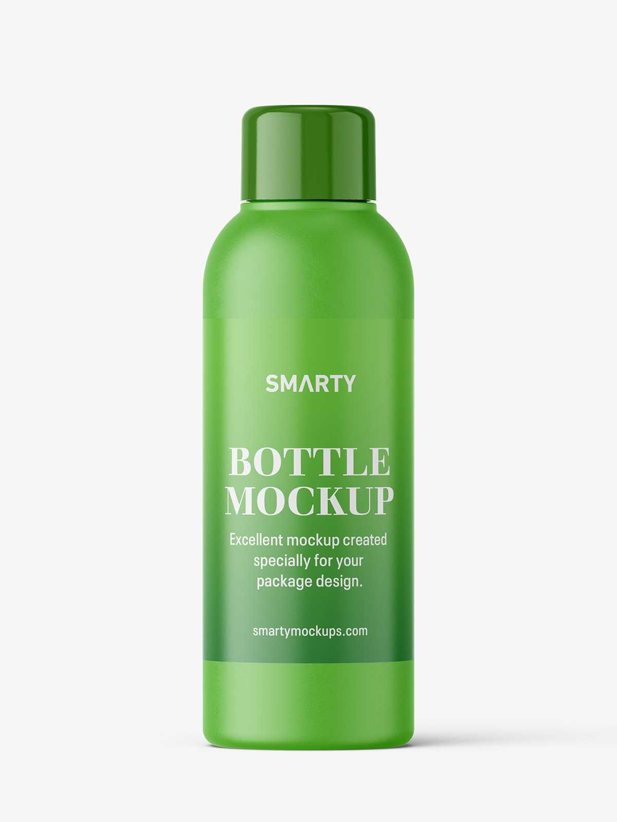 Small matt bottle with screw cap mockup