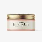 Small matt jar with screw cap mockup