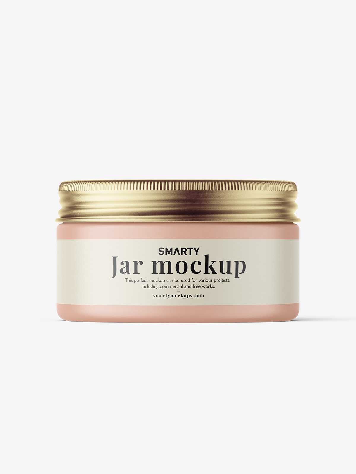 Small matt jar with screw cap mockup