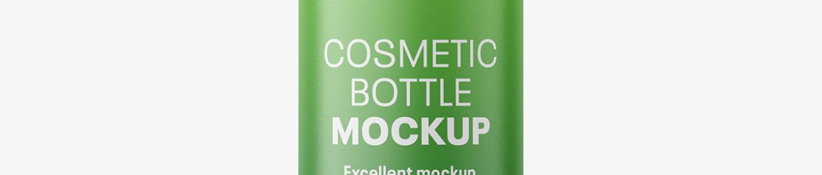 Small matt vial bottle mockup