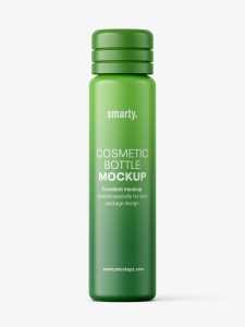 Small matt vial bottle mockup