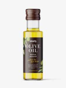 Small oil bottle mockup