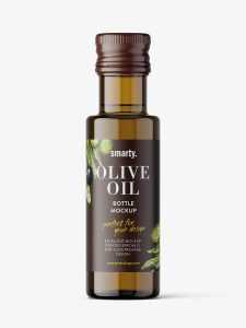 Small oil bottle mockup