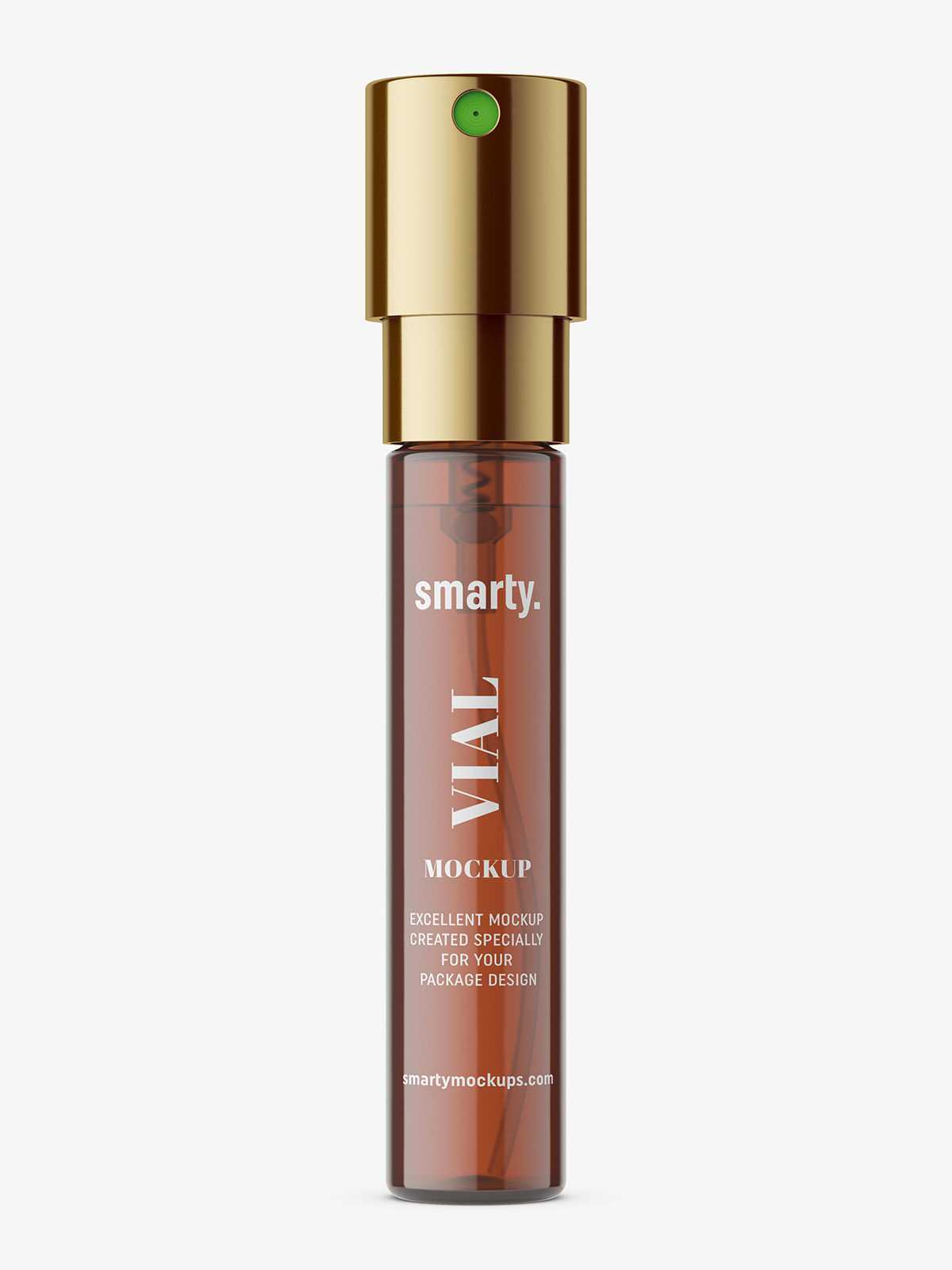 Small perfume vial mockup / amber