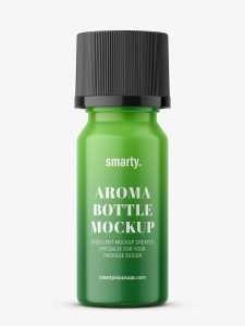 Small plastic aroma bottle mockup