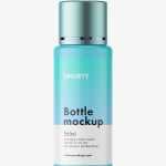 Small plastic bottle with metallic cap / matt