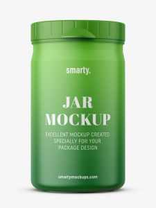 Small plastic jar mockup / matt
