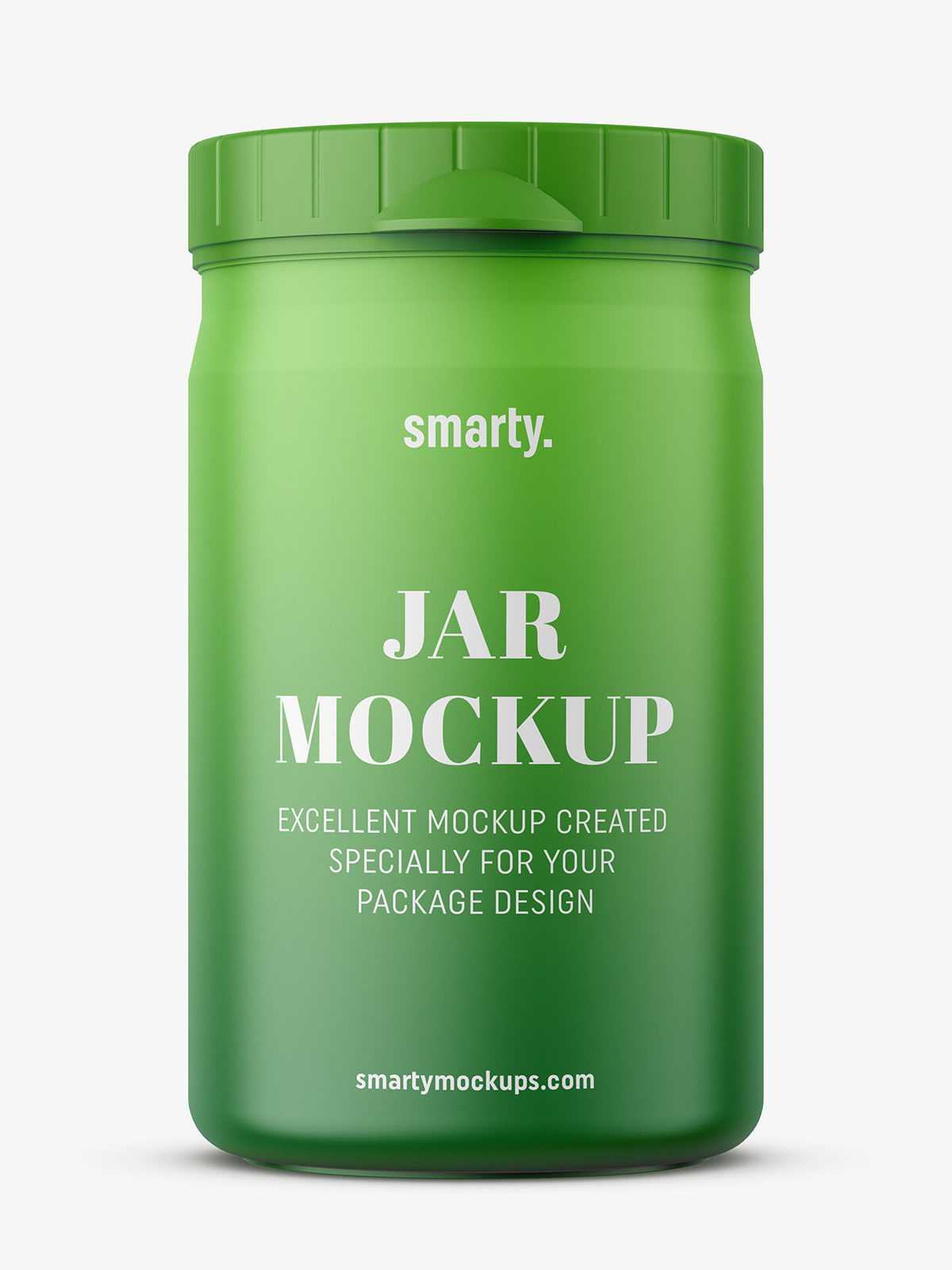 Small plastic jar mockup / matt