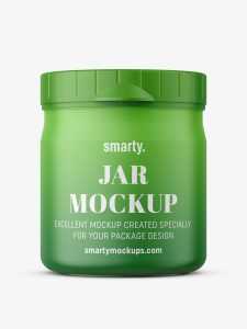 Small plastic jar mockup / matt