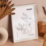 Small poster frame mockup