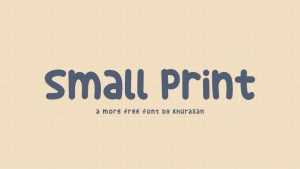 Small Print Font › Fontesk