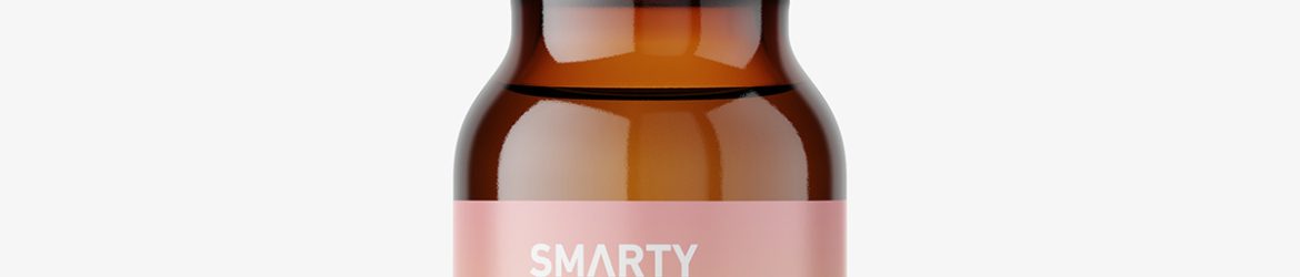 Small roll-on bottle mockup / amber