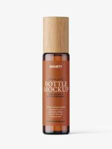 Small roll-on bottle mockup / amber