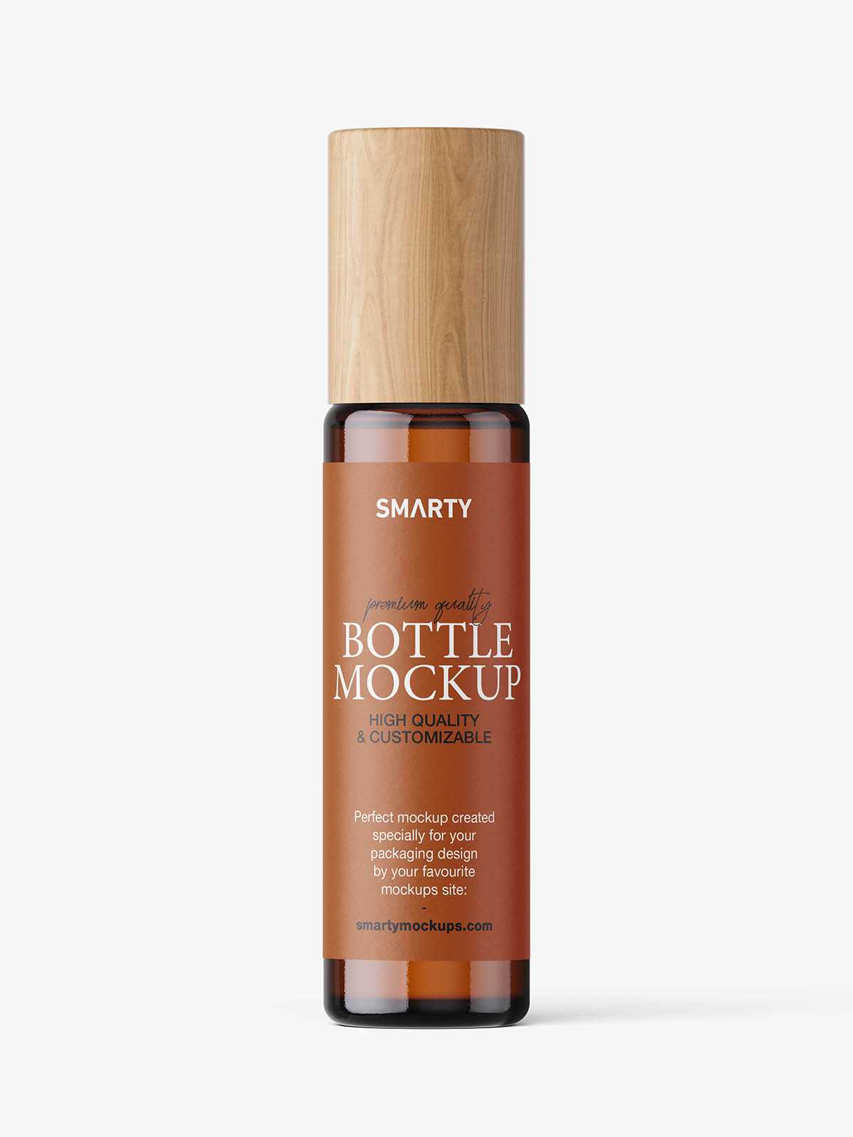 Small roll-on bottle mockup / amber