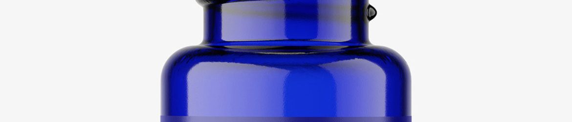 Small roll-on bottle mockup / blue