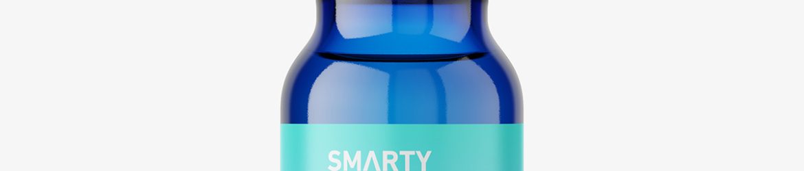 Small roll-on bottle mockup / blue
