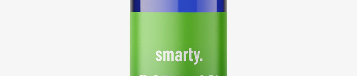 Small roll-on bottle mockup / blue