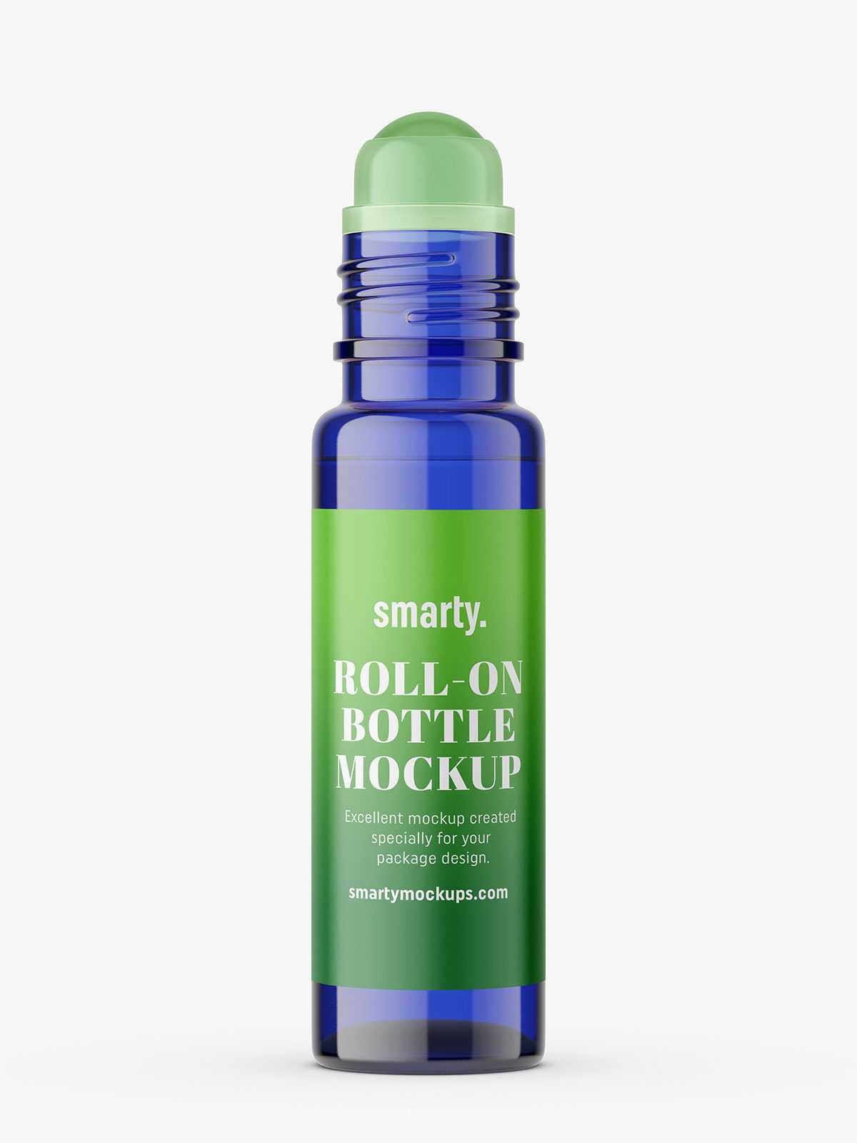 Small roll-on bottle mockup / blue