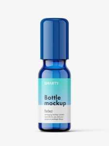 Small roll-on bottle mockup / blue