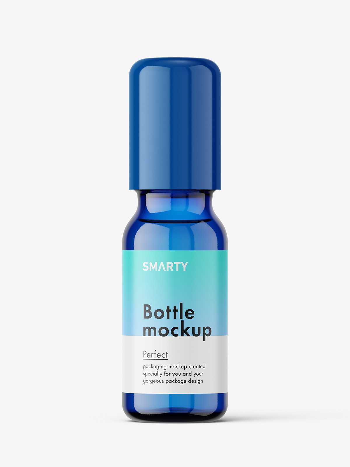 Small roll-on bottle mockup / blue