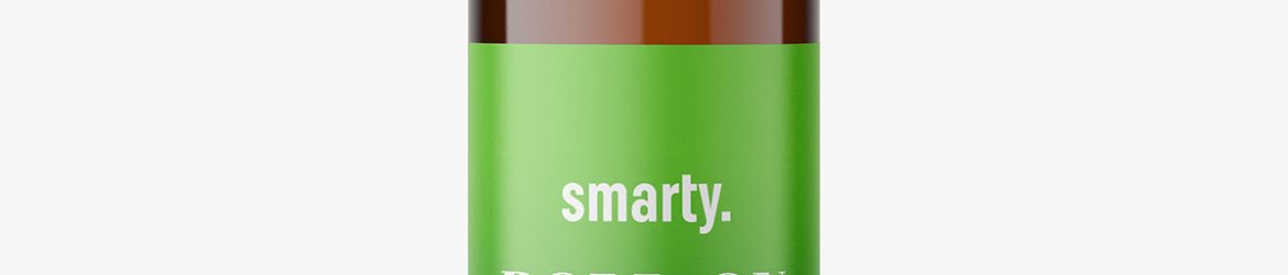 Small roll-on bottle mockup / brown