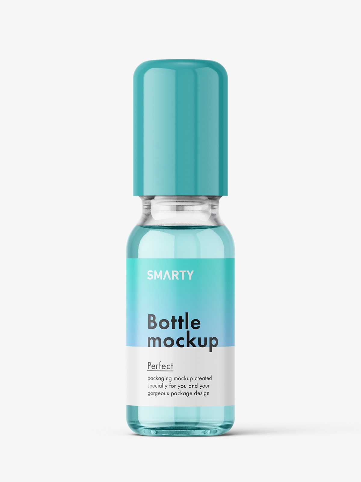 Small roll-on bottle mockup / clear