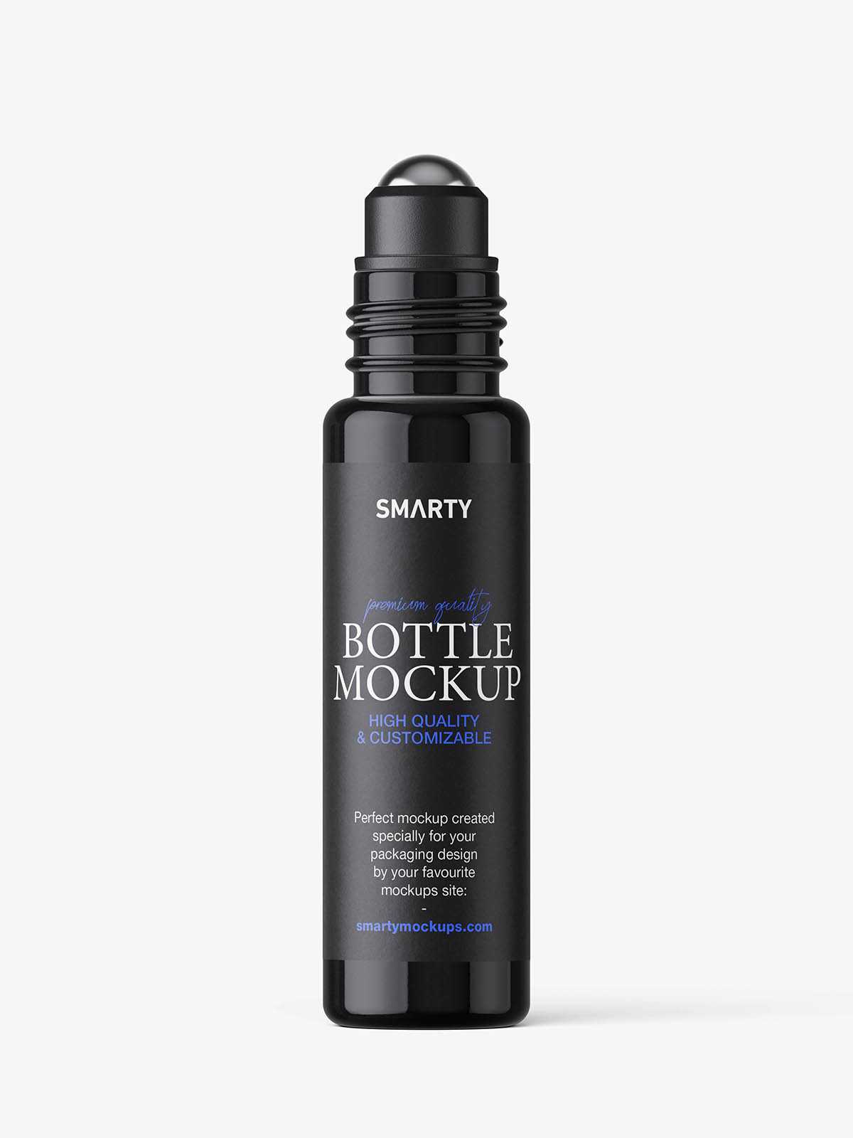Small roll-on bottle mockup / glossy