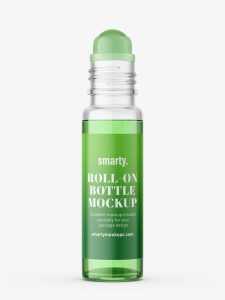 Small roll-on bottle mockup / transparent